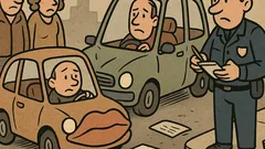 Dowcip: Pośrednia przyczyna wypadku? Mały kierowca, duża buzia