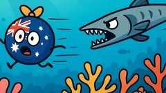 Dowcip: Ale Australijka ucieka jak barrakuda...