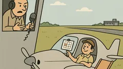 Dowcip: Wieża pyta o czas przylotu...