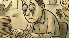 Dowcip: Stres skondensowany w oczach — kapało!