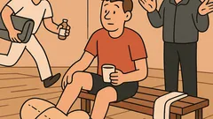 Dowcip: Kontuzja? Spokojnie, masażysta niepotrzebny...