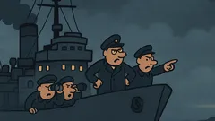 Dowcip: Krążownik w mgle i światełko