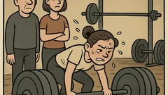 Dowcip: Zmagała się długo, ale sztanga wygrała