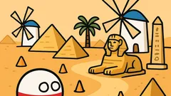 Dowcip: Egipt na trasie, Grecja z wiatrakami